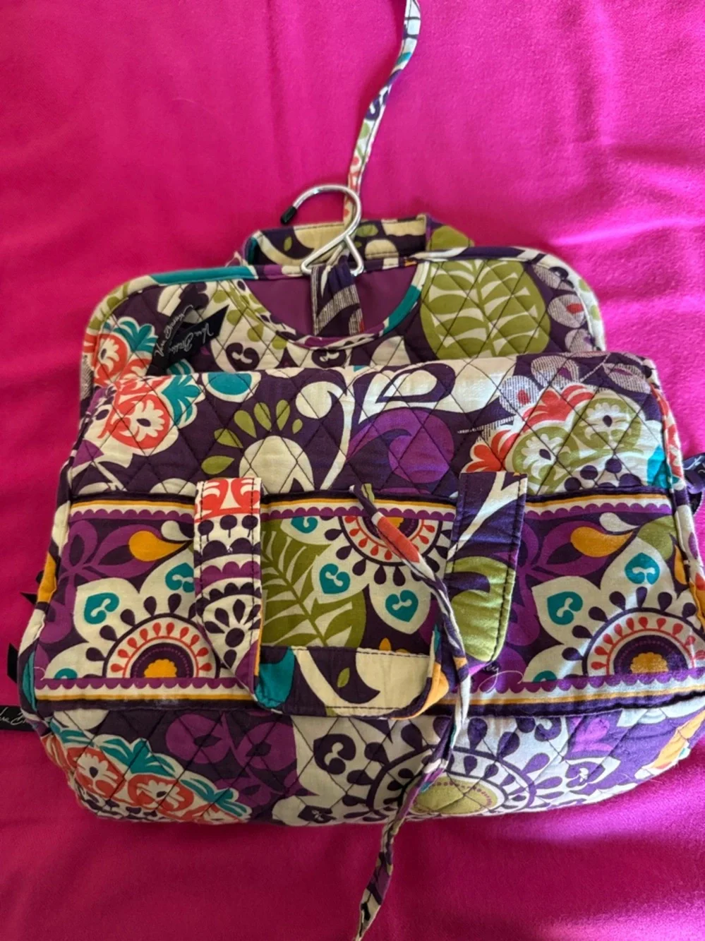Vera Bradley Purple Multi Quilted Hanging Organizer - Picture 5 of 6